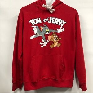 Tom and Jerry Cartoon red Hoodie Juniors Size M 7-9